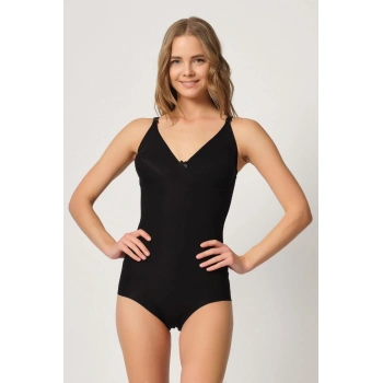 Siyah Mı Emay 2821 Balenli Double Boy Slip Lazer Korse