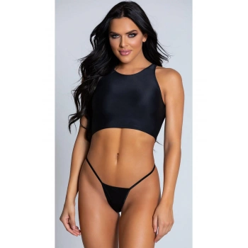 Tül Siyah Tanga String