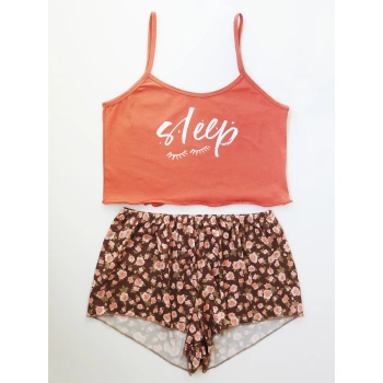 Under Moda ÇİÇEK DESENLİ BASKILI ŞORT TAKIM