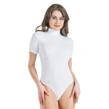 Yarım Kol Boğazlı Çıtçıtlı Kadın Body 325