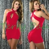 B101044 Sırt Dekolteli Mini Elbise