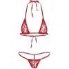 Büyük Beden Kadın Fantezi Kırmızı Sütyen String Takımı