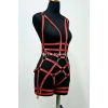 Deri Body Harness, Deri Dansçı Kostüm, Pole Dans Kostüm - Apft502