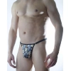 Erkek Zar Desenli Metalli Tanga İç Giyim