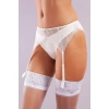 Gala Lace Garter Belt, Kadın Dantelli Ekru Jartiyer