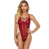 Kadın Bordo Dantelli, Tangalı Ve İp Askılı Şık İç Çamaşır Takımı