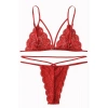 Kadın Kırmızı Dantel Sütyen Külot Takımı