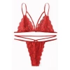 Kadın Kırmızı Dantel Sütyen Külot Takımı