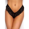 Kadın Siyah Dantelli Seksi Külot