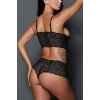 Kadın Siyah Şortlu Dantelli Bralet Takımı