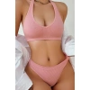 Kadın Somon Seamless Tanga Sütyen Takım