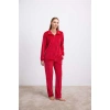 Kadın Uzun Kollu Fermuarlı Sweatshirt Ve Pantolon Takımı – Kadife Görünümlü Yumuşak Kumaş