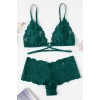 Kadın Yeşil Özel Şık Sütyen Külot Takımı