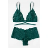 Kadın Yeşil Özel Şık Sütyen Külot Takımı