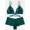 Kadın Yeşil Özel Şık Sütyen Külot Takımı