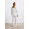 Kadın Yıldız Desenli Tencel Pamuklu Sweatshirt Ve Pantolon Takımı