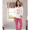 Kalp Baskılı Kadın Pijama Takım 861
