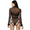 Zincir Detaylı Seksi Deri Harness Takım, Kadın Erotik Fantezi Giyim - Brf1224