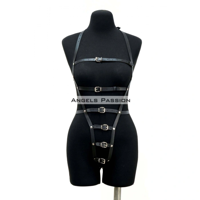 Ağı Bölgesi Açık Deri Fantezi Giyim, Deri Deri Body Harness - Brf790