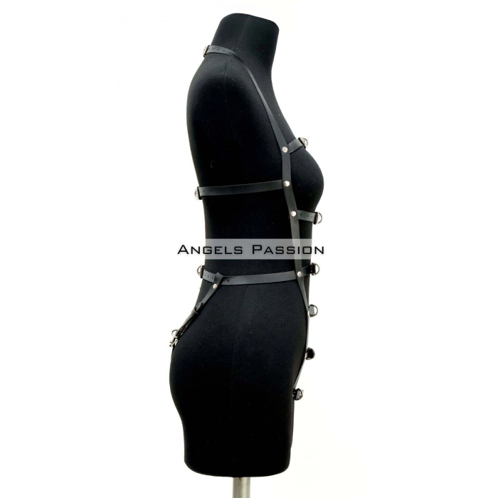 Ağı Bölgesi Açık Deri Fantezi Giyim, Deri Deri Body Harness - Brf790