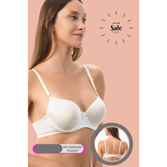 Beyaz Dolgulu Mikro Tek Sütyen