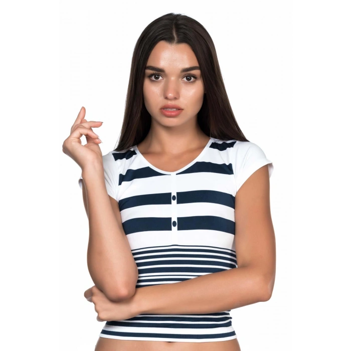 Beyaz-laci Mı Emay 5026 Soft Seamless T Shirt