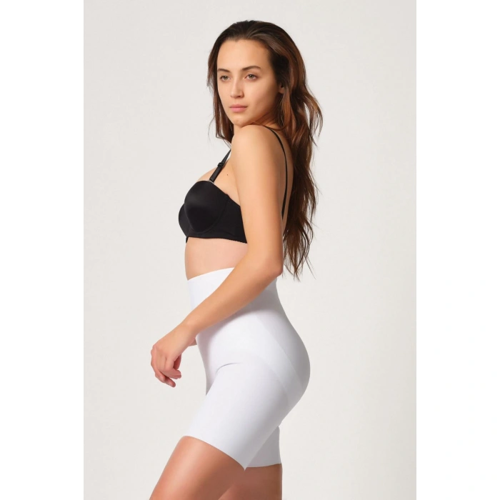 Beyaz Mı Emay 2816 Yüksek Bel Boxer Lazer Korse