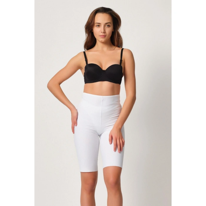 Beyaz Mı Emay 2923 Yüksek Bel Karyokalı Paçalı Lazer Korse