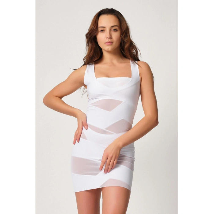 Beyaz Mı Emay 2934 Toparlayıcı Elbise Lazer Korse