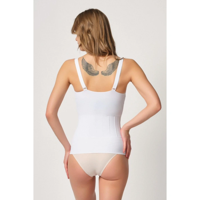 Beyaz Mı Emay 2946 Göğüs Altı Balen Destekli Atlet Korse