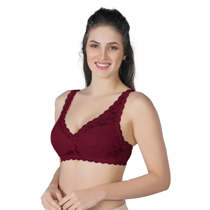 Bordo Mı Emay 188 C Pedli Dantelli Telli Toparlayıcı Sütyen
