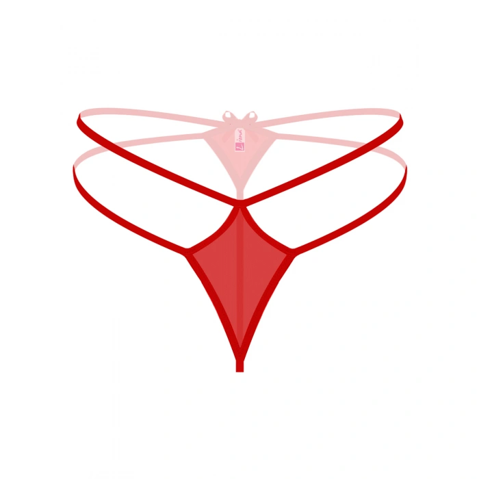 Büyük Beden Kırmızı Fantazi String Külot