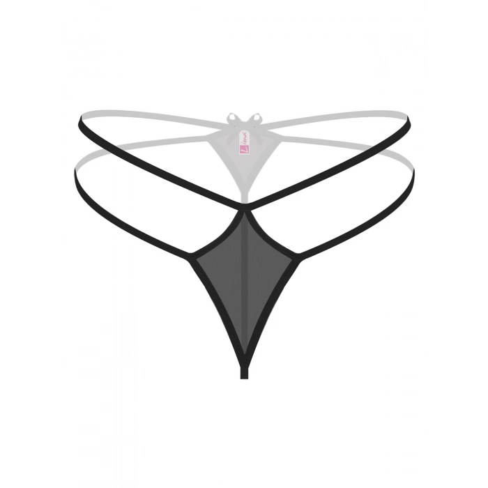 Büyük Beden Siyah Fantezi String Külot