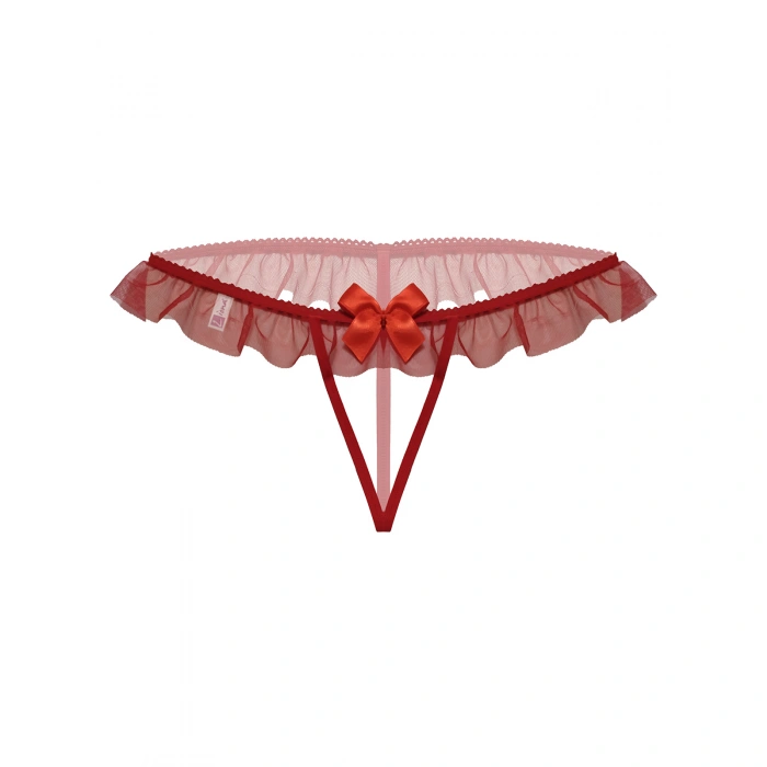 Dantelli Taşlı Büyük Beden Fantezi Bato Külot