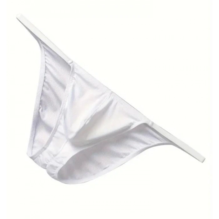 Erkek  Beyaz Büzgülü Slip İç Giyim