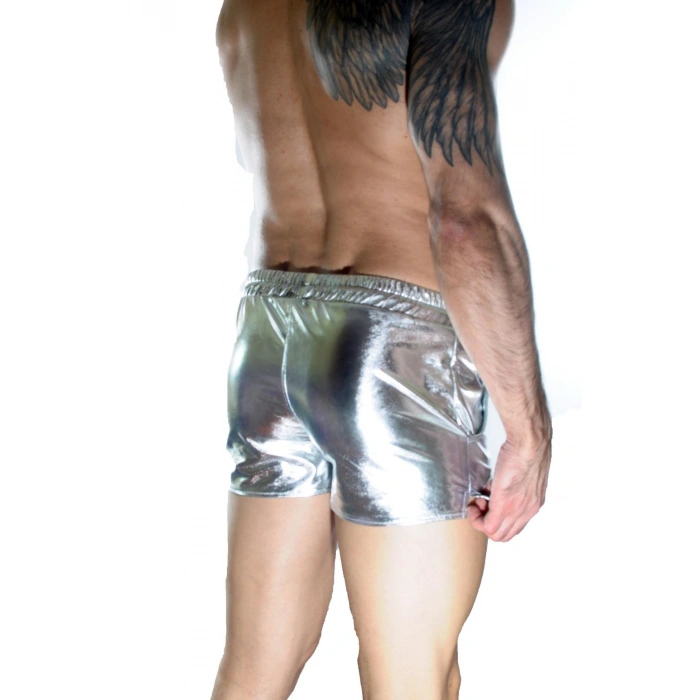 Erkek Gümüş Lame Short