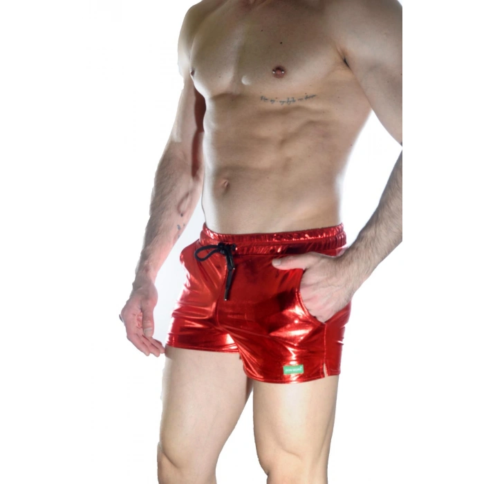 Erkek Kırmızı Lame Short