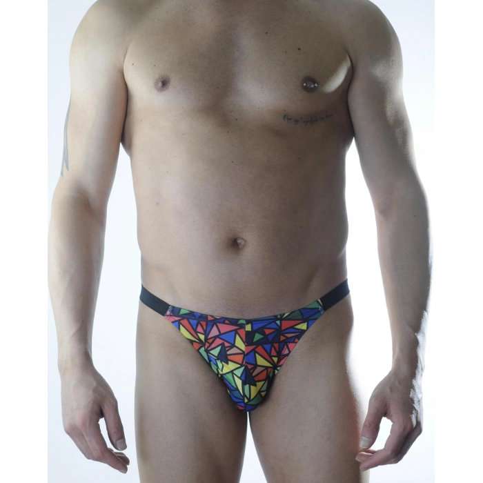 Erkek Renkli Desenli Brazillian Slip