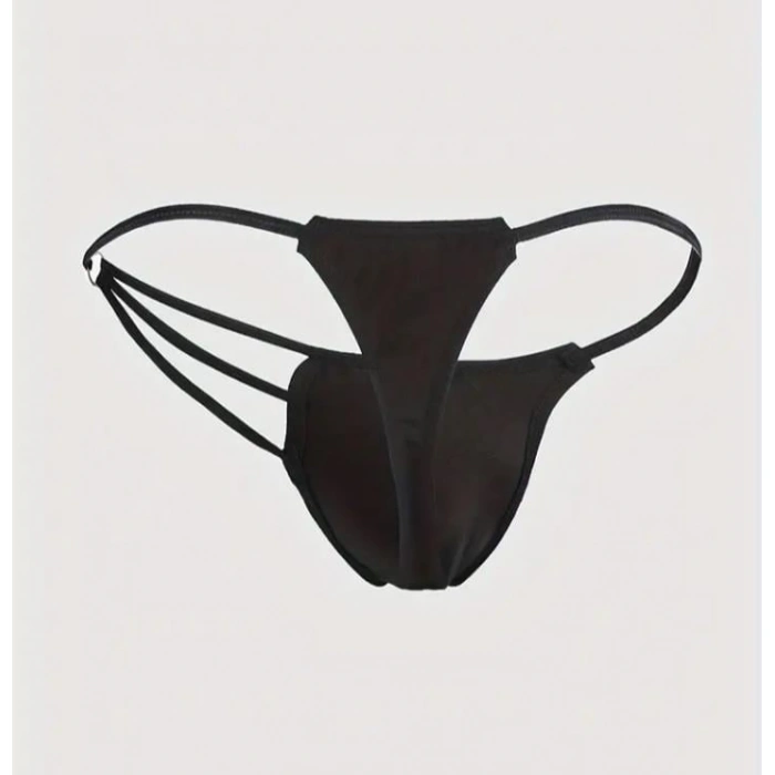 Erkek  Siyah Metalli Tanga İç Giyim