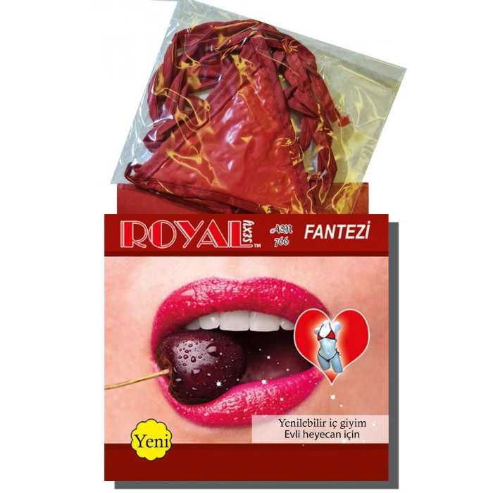 Fantezi Tüketilebilen Yenilebilir Kiraz Aromalı İç Çamaşırı Takımı