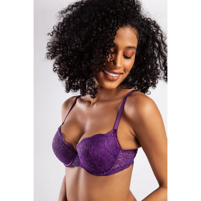 G.colors Balconette Foam Push Up Bra, Mor Konforlu Ve Şık Sütyen