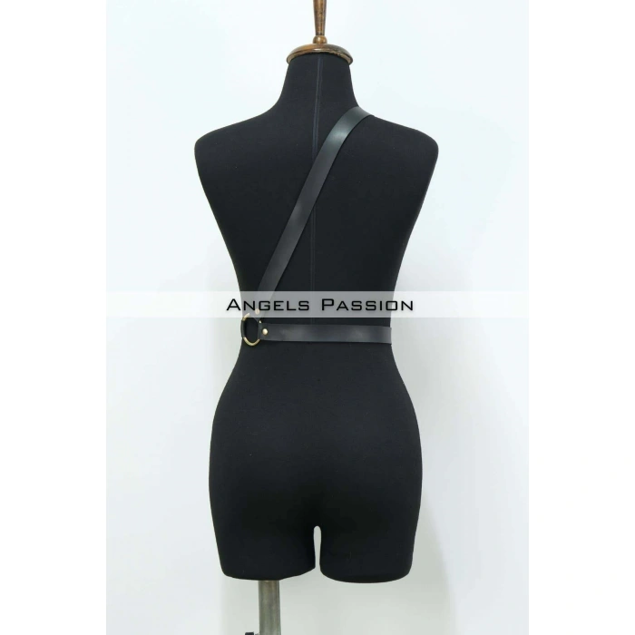 Göğüs Üzeri Tek Askılı Deri Bel Kemeri, Seksi Aksesuar - Brf1183_kopya(1)