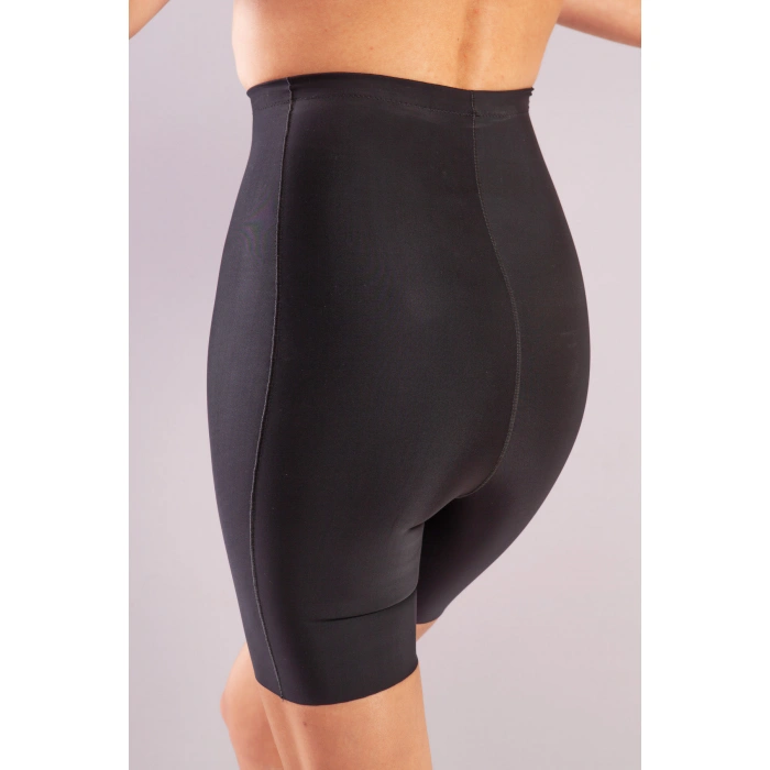 Girdle Extra Hight Waist Short Corset, İz Yapmayan Görünmez Ekstra Yüksek Bel Uzun Paçalı Siyah Korse