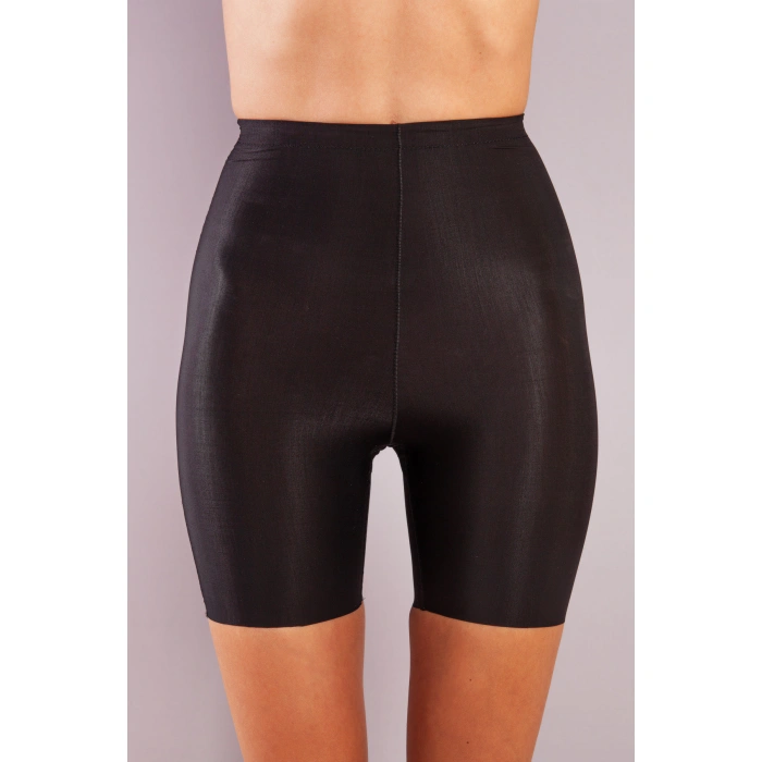 Girdle Hight Waist Micro Short Corset, İz Yapmayan Görünmez Yüksek Bel Paçalı Siyah Korse