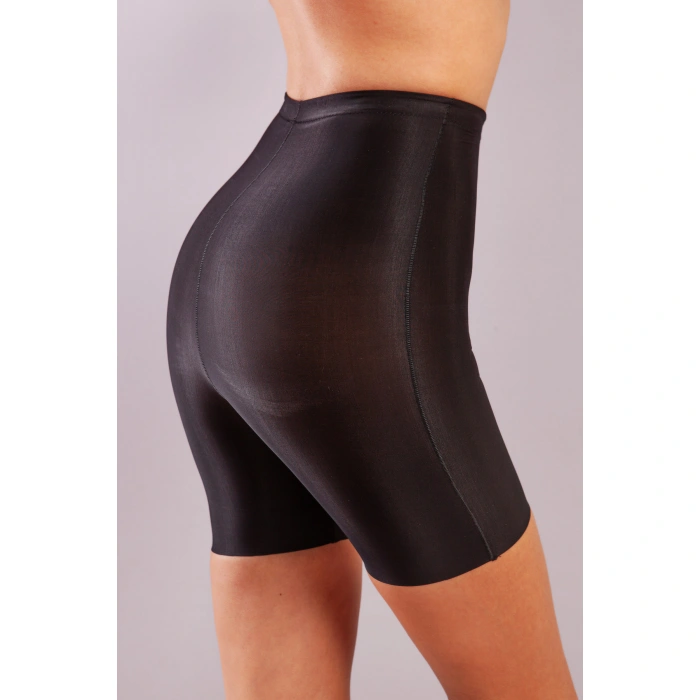 Girdle Hight Waist Micro Short Corset, İz Yapmayan Görünmez Yüksek Bel Paçalı Siyah Korse