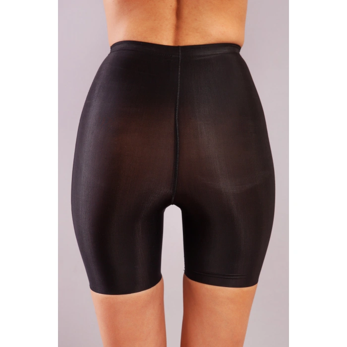 Girdle Hight Waist Micro Short Corset, İz Yapmayan Görünmez Yüksek Bel Paçalı Siyah Korse