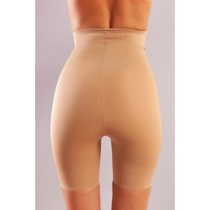 Girdle Hight Waist Micro Short Corset, İz Yapmayan Görünmez Yüksek Bel Paçalı Ten Korse