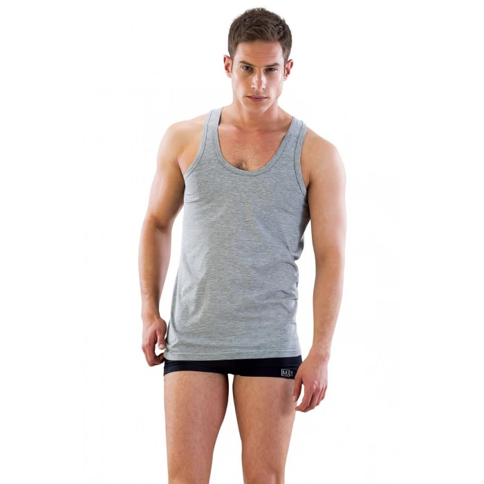Gri Mı Emay 12210-r U Yaka Askılı Erkek Atlet Renkli