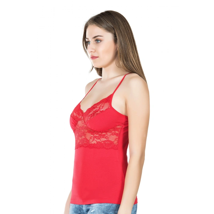 Ince Askılı Dantelli Kadın Atlet 258