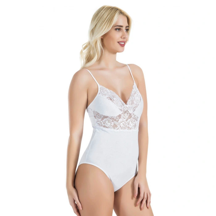 İp Askılı Dantelli Kadın Body 334